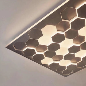 Schwarze dimmbare Wandleuchte 115x70 cm mit LED für große Räume