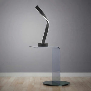 Schwarze Tischleuchte 64,5 cm mit LED und modernem Design