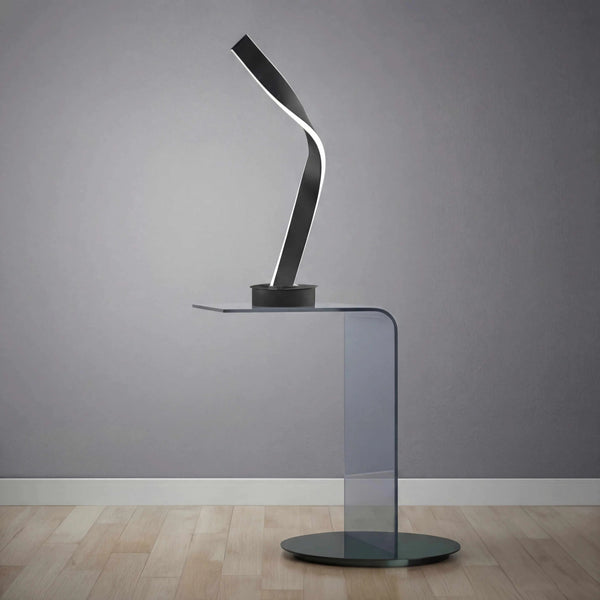 Schwarze Tischleuchte 64,5 cm mit LED und modernem Design