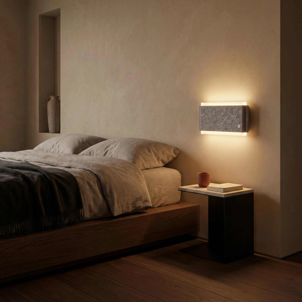 Wandleuchte 30x15 cm LED in nickel matt mit Switch Dimmer und 1300 Lumen Lichtleistung