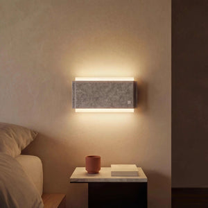 Wandleuchte 30x15 cm LED nickel matt mit Switch Dimmer und warmem Licht