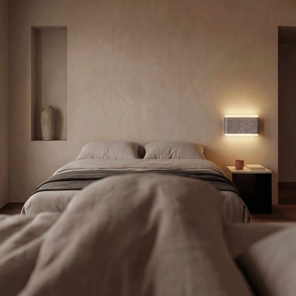 Wandleuchte 30x15 cm LED nickel matt mit Switch Dimmer für Flur und Wohnbereich