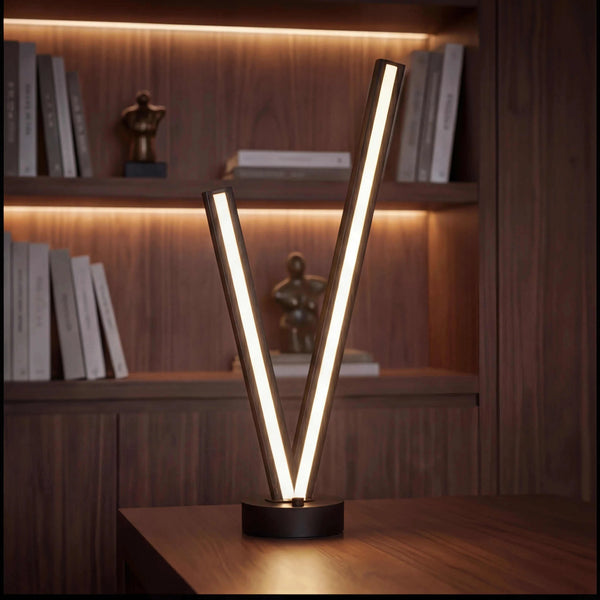 Schwarze Tischleuchte 67,5 cm mit integrierter SMD-LED und Dimmer für Innenbereiche