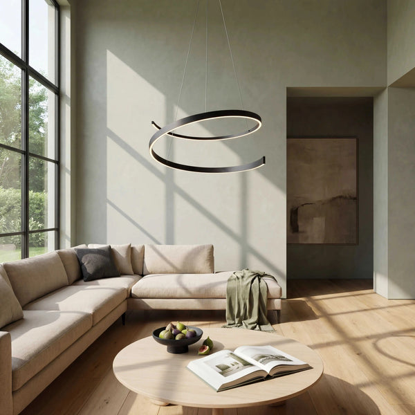 Pendelleuchte LED schwarz matt dimmbar 5950 Lumen modernes Design