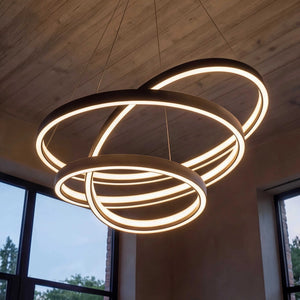 Pendelleuchte 115x50 cm schwarz matt dimmbar höhenverstellbar LED 11000 Lumen