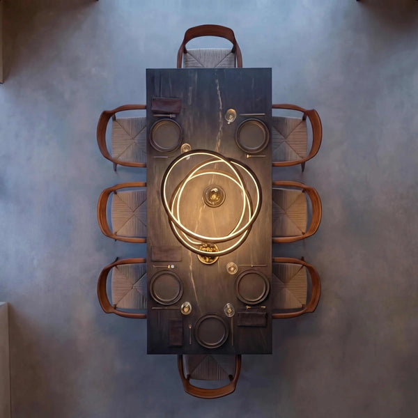 Pendelleuchte 115x50 cm schwarz matt dimmbar höhenverstellbar LED 11000 Lumen
