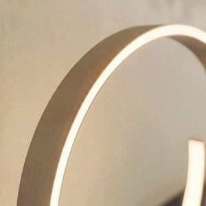 Tischleuchte 17 cm LED in nickel matt mit Dimmer und 2100 Lumen Lichtleistung