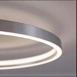 Deckenleuchte 15cm LED dimmbar in matter Nickeloptik mit 5400 Lumen und 46 Watt