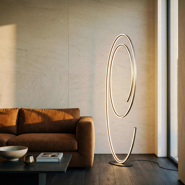 Stehleuchte 175 cm schwarz matt 6400 Lumen LED moderne Inneneinrichtung