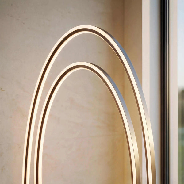 Stehleuchte 175 cm schwarz matt mit 6400 Lumen und LED-Technologie