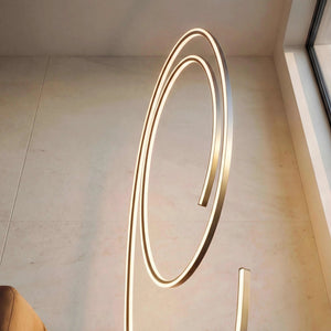 Stehleuchte 175 cm schwarz matt mit LED und skulpturalem Design