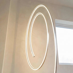 Stehleuchte 175 cm aus nickel matt mit 6400 Lumen und Dimmer, 62 Watt LED