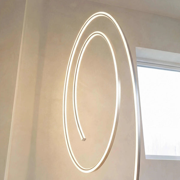 Stehleuchte 175 cm aus nickel matt mit 6400 Lumen und Dimmer, 62 Watt LED