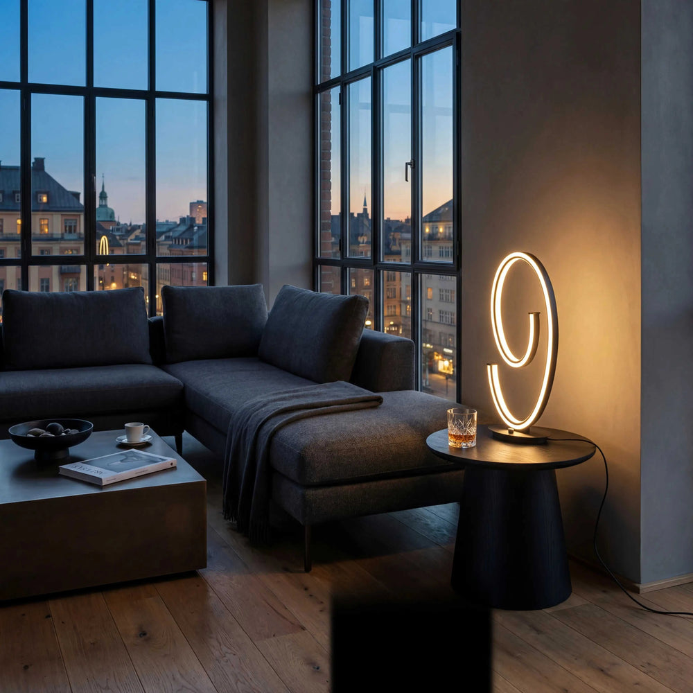 Tischleuchte 65 cm schwarz matt LED mit 2300 Lumen und modernem Design