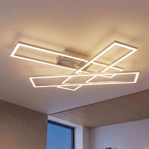Moderne Decken- & Wandleuchte 60x66cm mit stufenlos verstellbaren warmweißen bis tageslichtweißen LEDs und Fernbedienung