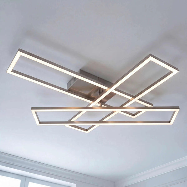 Moderne Decken- & Wandleuchte 60x66cm mit stufenlos verstellbarem warmweißem bis tageslichtweißem Licht