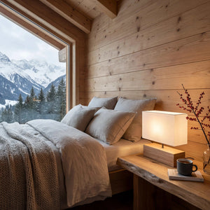 Tischleuchte 15x26,5cm LED mit nickelmattem Metallgestell und weißem Glasschirm, dimmbar per Touch in drei Stufen