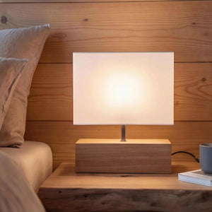 Tischleuchte 15x26,5cm LED mit nickel mattem Metallgestell und weißem Glasschirm, warmweißes Licht, Touch-Bedienung, energiesparend