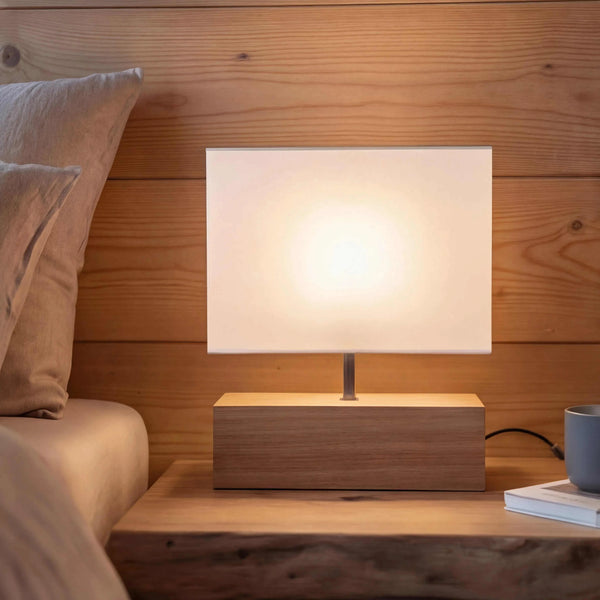 Tischleuchte 15x26,5cm LED mit nickel mattem Metallgestell und weißem Glasschirm, warmweißes Licht, Touch-Bedienung, energiesparend