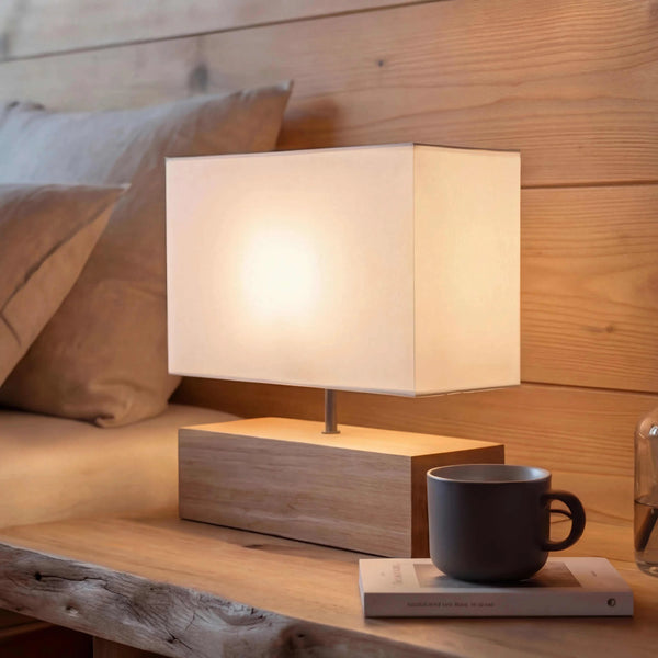 Moderne Tischleuchte 15x26,5cm mit LED, Nickel matt und Pilzform-Design