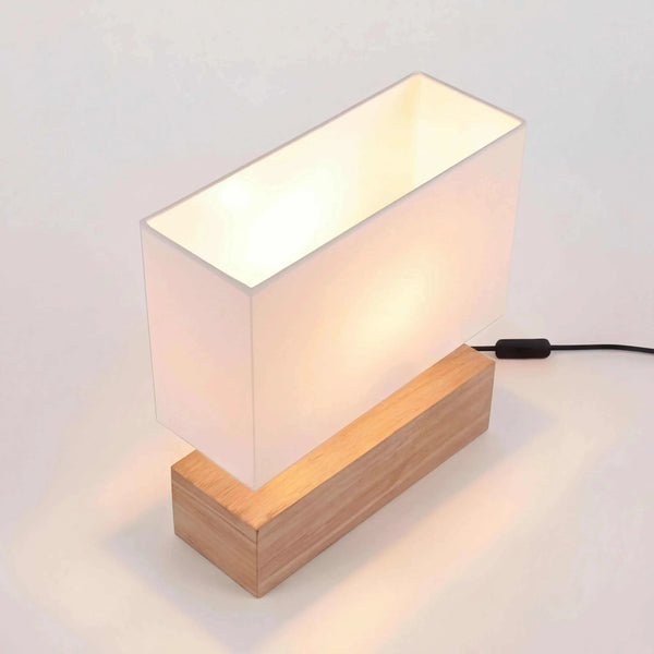 Tischleuchte 15x26,5cm mit matt nickel Gestell und warmweißem LED Licht