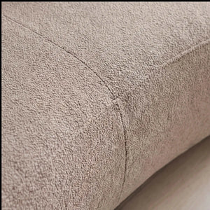 Polstergarnitur New Idea 3-Sitzer mittelbraun Stoff Wohnzimmer