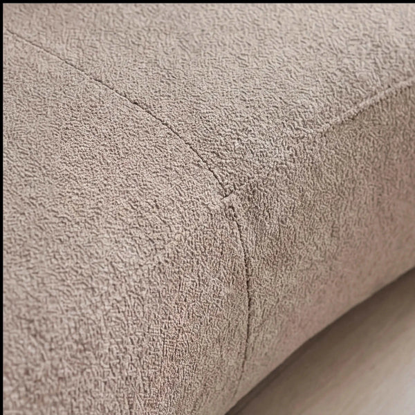 Polstergarnitur New Idea 3-Sitzer mittelbraun Stoff Wohnzimmer