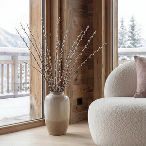 Polstergarnitur New Idea Ottomane rechts beige Stoff modernes Design komfortabel