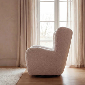 Drehsessel Martinez Stoff 806/55 drehbar mit schwarzen Metallfüßen und ergonomischer Rückenstütze