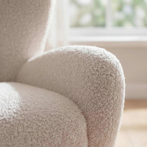 Drehsessel Martinez mit 360° Drehfunktion, Stoff Dessin 806/55, schwarzer Metallfuß, ergonomisch gepolstert