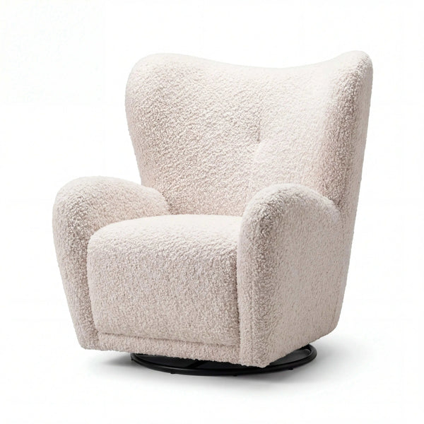 Drehsessel Martinez Stoff 806/55 mit 360-Grad-Drehfunktion und schwarzen Metallfüßen