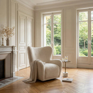 Drehsessel Martinez aus Stoff mit 360° Drehfunktion und schwarzen Metallfüßen