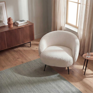 Sessel New Idea beige mit schwarzem Metallgestell als kompakter Loungesessel