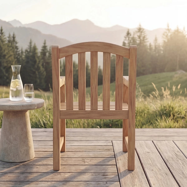 Gartensessel Carlton aus Teakholz in Sterling für Terrasse und Garten