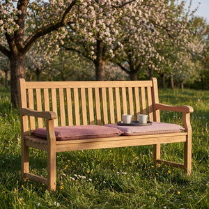 Gartenbank aus massivem Teakholz