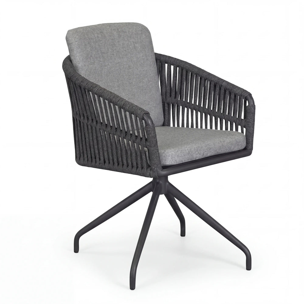 Garten Drehstuhl aus Rope inkl. Kissen