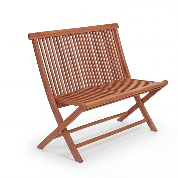 Klappbare Gartenbank Savannah aus massivem Teakholz für Terrasse und Balkon