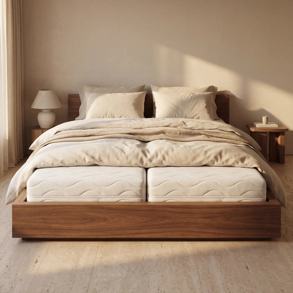 Taschenfederkern-Matratze und Lattenrost Set 90x200 cm Härtegrad H2 für punktgenaue Stützung und Atmungsaktivität