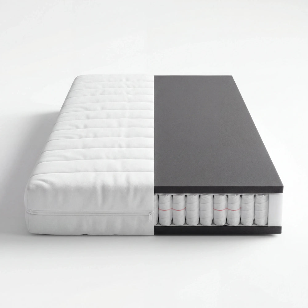 Taschenfederkern-Matratze 90x200 cm mit 7-Zonen-Stützung und seidig-weichem Lyocell-Bezug