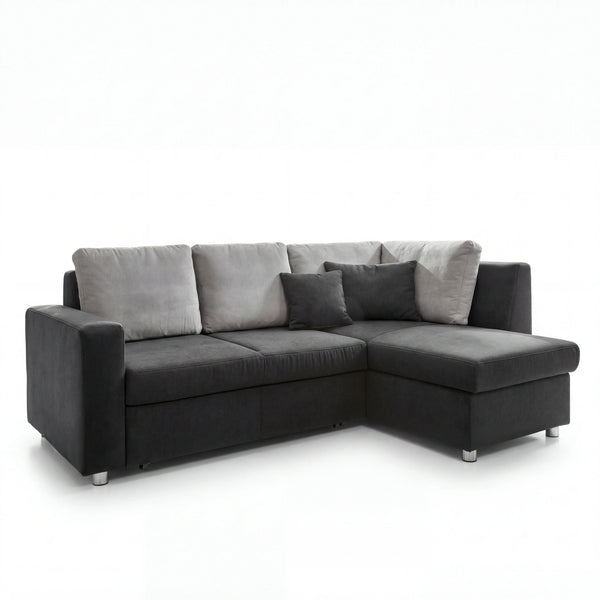 Funktionssofa, Inigio, Ecksofa mit Bettauszug, Grau