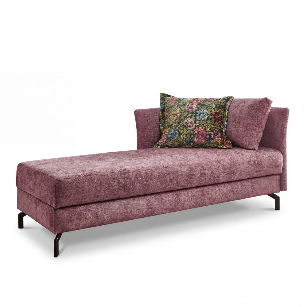 Einzelliege Halo, Stoff Bendix aqua, Federkern, Bettkasten, 80x200 cm