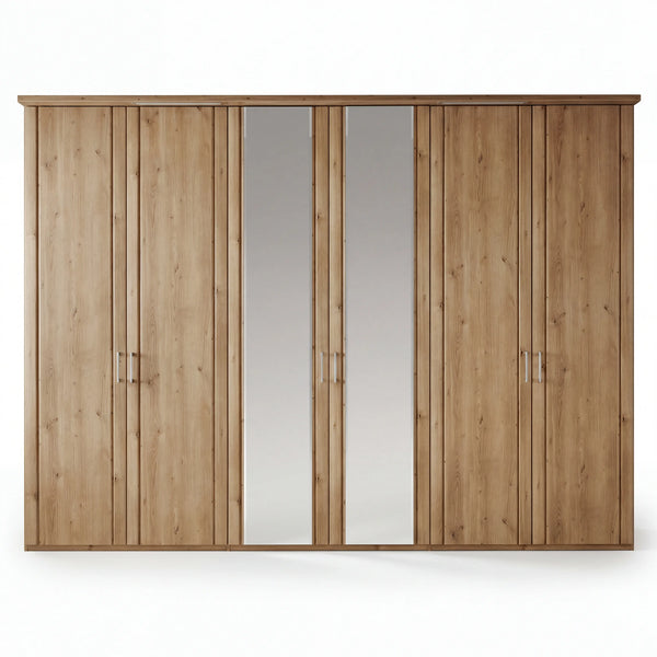 Drehtürenschrank, Valis, 6-türig, 300x216x58 cm