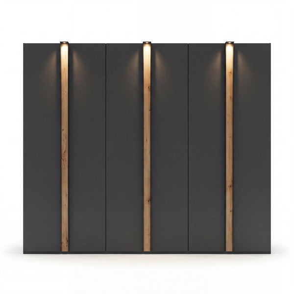 Drehtürenschrank, Luz, 6-türig, 300x216x58 cm