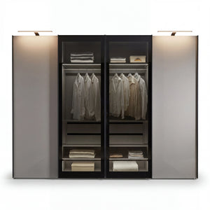 Schwebetürenschrank inkl. Zusatzausstattung, Dubai, 4-türig, 300x236x67 cm