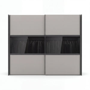 Schwebetürenschrank inkl. Zusatzausstattung, Split, 2-türig, 300x236x67 cm