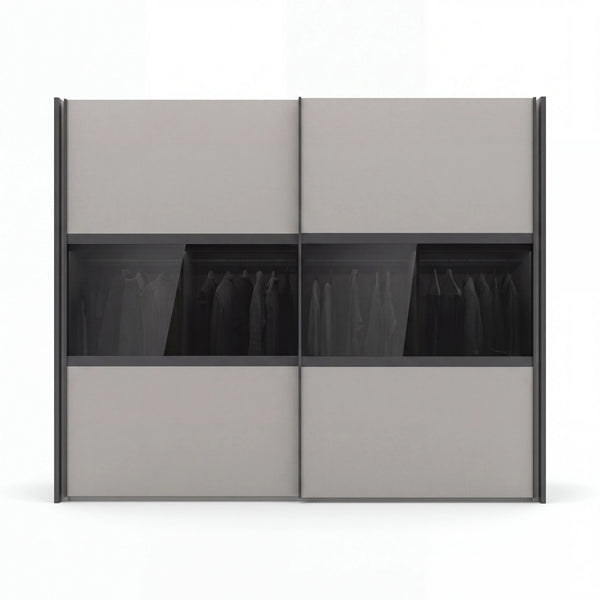 Schwebetürenschrank inkl. Zusatzausstattung, Split, 2-türig, 300x236x67 cm
