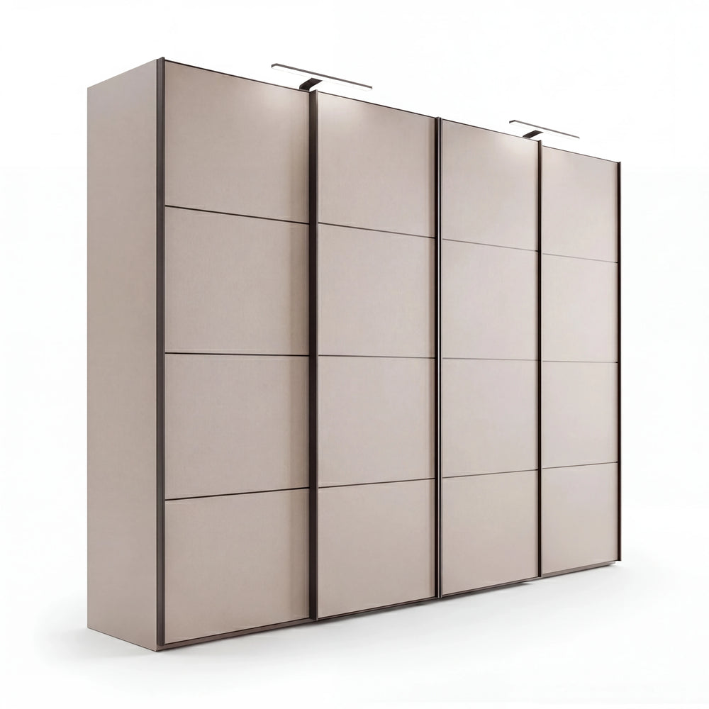 Schwebetürenschrank inkl. Zusatzausstattung, Phönix, 4-türig, 330x236x67 cm