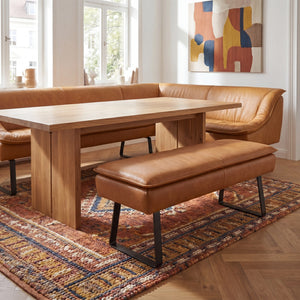 Hockerbank, Alino, Leder A-India-Sun