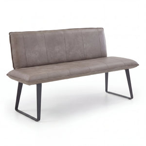 Design-Einzelbank, Solo, Microfaser Gavin silver
