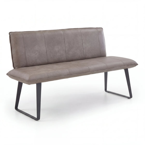 Design-Einzelbank, Solo, Microfaser Gavin silver